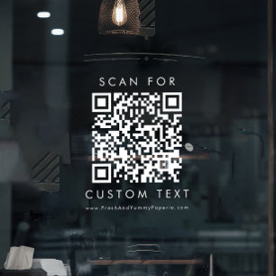 Vinilos Para Cristales Código QR personalizado elegante y transparente pa