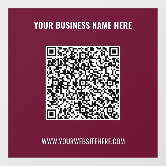 Vinilos Para Cristales Código QR personalizado y ventana de texto Llamar  (Hoja)