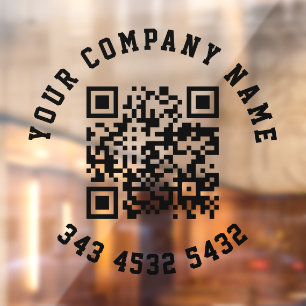 Vinilos Para Cristales Código QR Simple Promoción de su Negocio