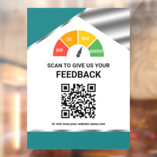 Vinilos Para Cristales Código QR sin contacto Comentarios de clientes Ver