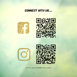 Vinilos Para Cristales Código QR Sitio Web Empresarial Redes Sociales Esc