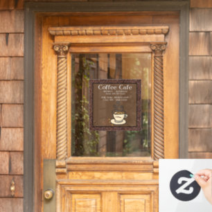 Vinilos Para Cristales Coffee Cafe Business Hours Storefront Door