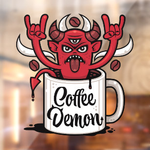 Vinilos Para Cristales Coffee Demon