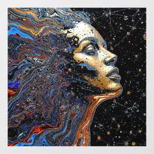 Vinilos Para Cristales "Cognición Celestial" – Un Retrato Surrealista