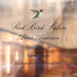 Vinilos Para Cristales Cojín de ventana de Hummingbird