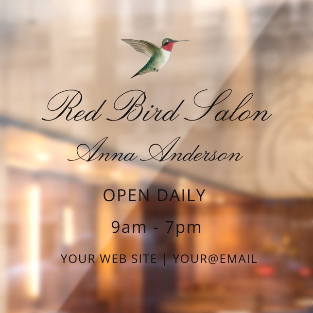 Vinilos Para Cristales Cojín de ventana de Hummingbird (Hoja 2)