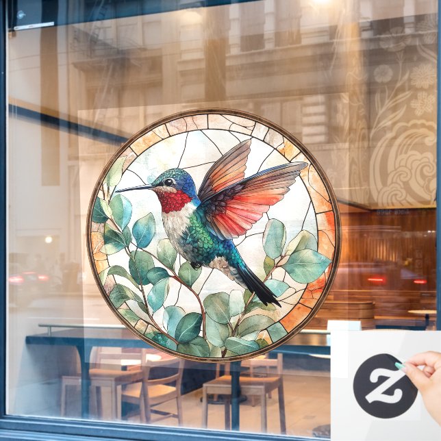 Vinilos Para Cristales Cojín de ventana de Hummingbird (Ventana de cafetería)