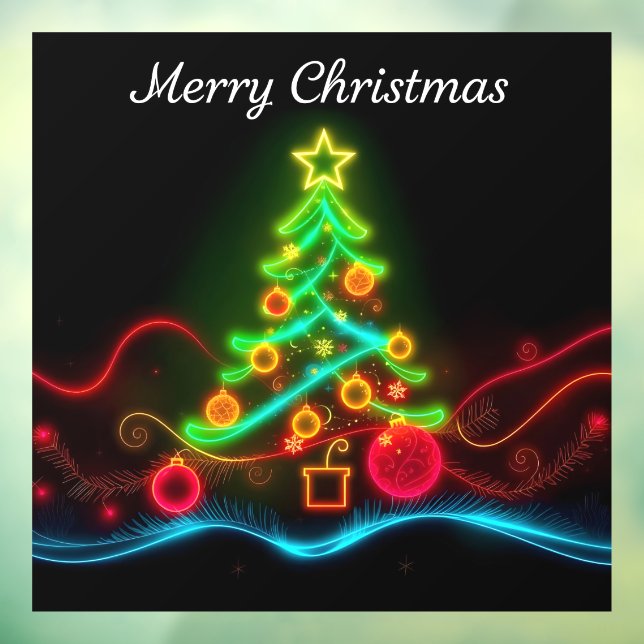 Vinilos Para Cristales Colección Neon Holiday para Navidades modernos (Hoja 3)