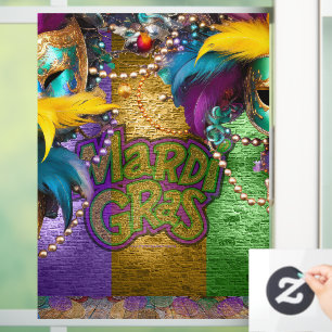 Vinilos Para Cristales Collares de perlas de SlipperyJoe's Mardi Gras dob