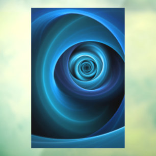 Vinilos Para Cristales Colores azules espirales 3D Resumen arte fractal m