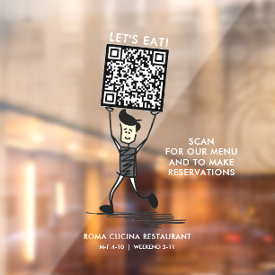 Vinilos Para Cristales Comamos Código QR