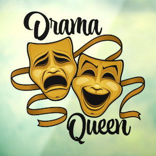 Vinilos Para Cristales Comedia De Oro Y Teatro De Tragedia Enmascaran A L