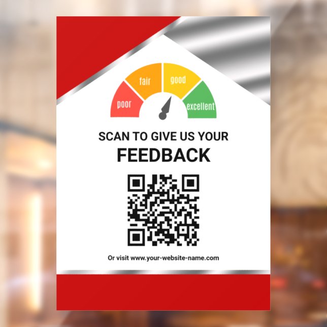 Vinilos Para Cristales Comentarios de clientes con código QR sin contacto (Hoja 2)