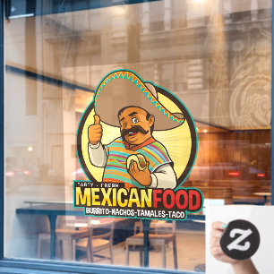 Vinilos Para Cristales Comida Mexicana Sabrosa Fresca Cantina Empresarial
