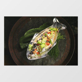 Vinilos Para Cristales Comida tailandesa Barramundi Pescado Tom Yum Lime 