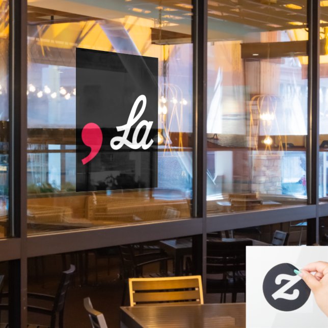 Vinilos Para Cristales Comma La Funny Puntuación Kamala Harris (ventana del restaurante)