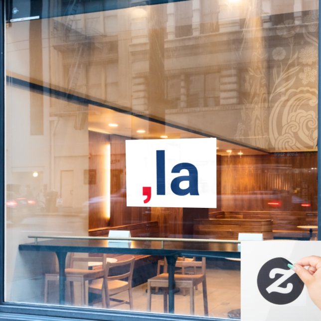 Vinilos Para Cristales Comma La kamala pronunciación graciosa patriótica (Ventana de cafetería)