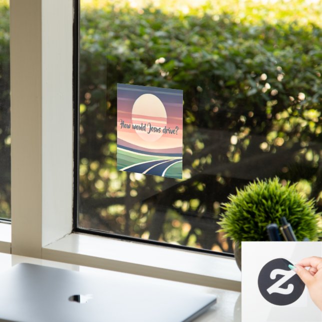 Vinilos Para Cristales ¿Cómo conduciría Jesús? (Oficina)
