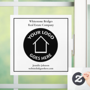 Vinilos Para Cristales Compañía de bienes raíces logotipo personalizado M