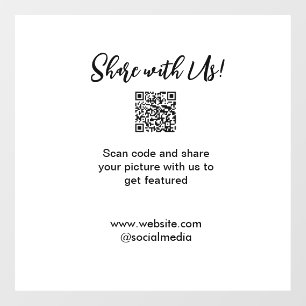 Vinilos Para Cristales Comparte tu imagen escanea código QR añade sitio w