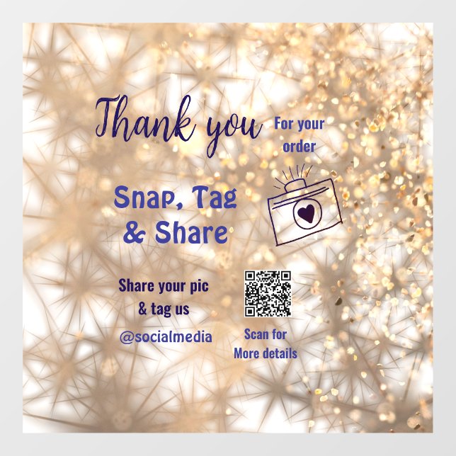 Vinilos Para Cristales Compartir etiqueta instantánea redes sociales códi (Hoja)