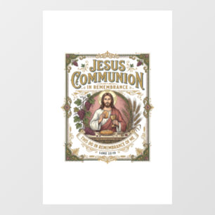 Vinilos Para Cristales comunión Jesús Comunión Jesús Fe Cristiana Vi