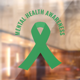 Vinilos Para Cristales Concienciación sobre la salud mental Cinta verde