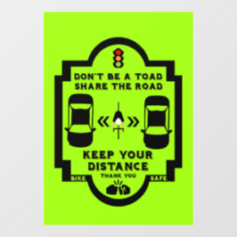 Vinilos Para Cristales Concienciación sobre la seguridad vial en las bici