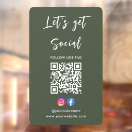 Vinilos Para Cristales Conectar Con El Bosque De Código Qr De Facebook De