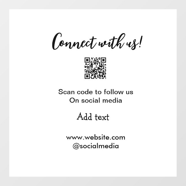 Vinilos Para Cristales Conectar con nosotros escanear código QR agregar c (Hoja)