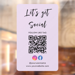 Vinilos Para Cristales Conectarse Con Nosotros En Instagram Facebook Códi