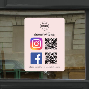 Vinilos Para Cristales Conéctate con nosotros Instagram Facebook Código Q