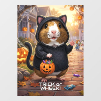 Vinilos Para Cristales Conejillos de Indias de Halloween, Disfraz de Gato