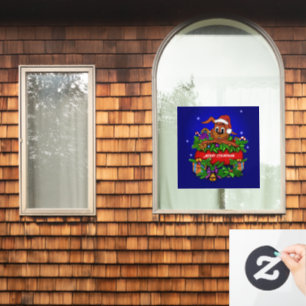Vinilos Para Cristales Conejo de navidades