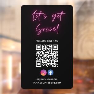 Vinilos Para Cristales Conexión Moderna Con El Código Qr En Instagram De
