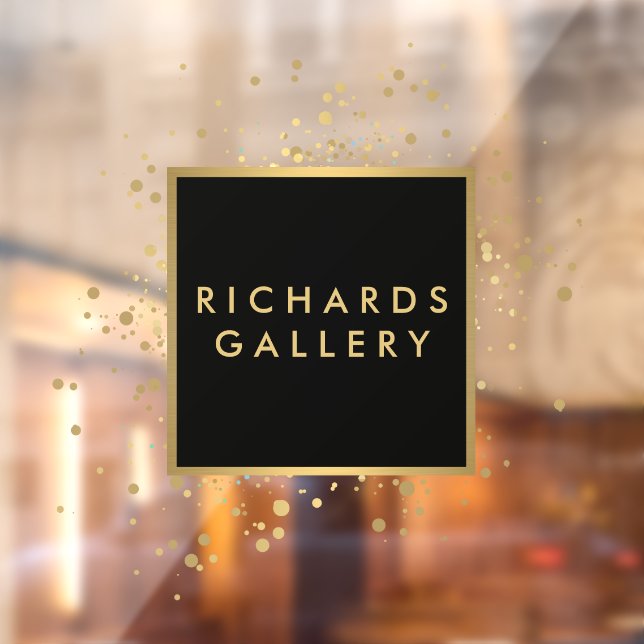 Vinilos Para Cristales Confeti Falso Dorado Disperso Negro/Transparente (Hoja 2)