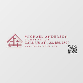 Vinilos Para Cristales Construcción de viviendas minimalistas Camión QR