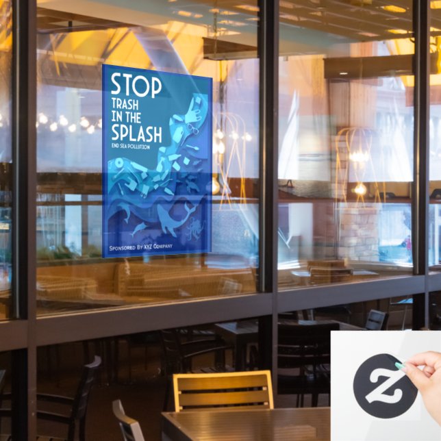 Vinilos Para Cristales Contaminación del mar final (ventana del restaurante)