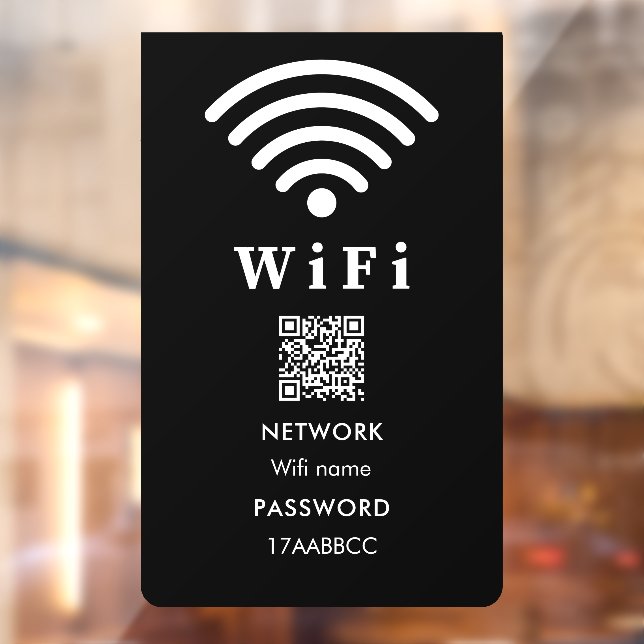 Vinilos Para Cristales Contraseña de código QR Wifi | Escanear Para Conec (Hoja 2)