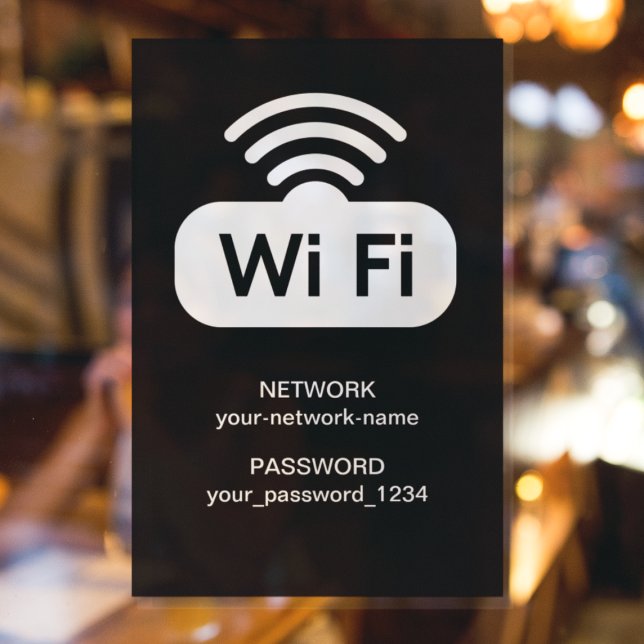Vinilos Para Cristales Contraseña de Internet WI-FI gratuita en blanco y  (Subido por el creador)