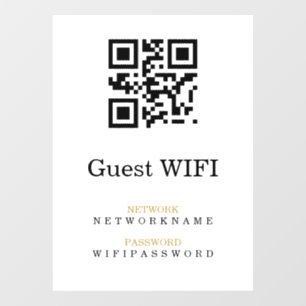 Vinilos Para Cristales Contraseña Wifi Código QR Escanear para Conectar