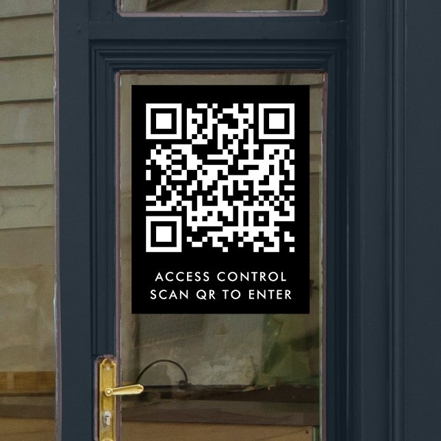Vinilos Para Cristales Control de Acceso Código QR | Entrada Cerradura Pu (Subido por el creador)