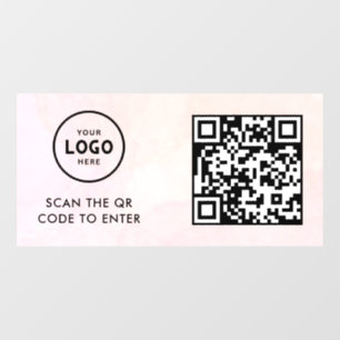Vinilos Para Cristales Control de Acceso Código QR Logotipo de Empresa