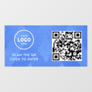 Vinilos Para Cristales Control de Acceso Código QR Logotipo de Empresa