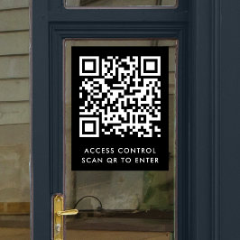 Vinilos Para Cristales Control de Acceso con Código QR | Entrada de Cerra