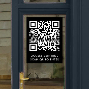 Vinilos Para Cristales Control de Acceso con Código QR Entrada de Cerra