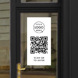 Vinilos Para Cristales Control de Acceso con Código QR | Escanea para Ent
