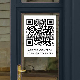Vinilos Para Cristales Control de acceso | Escaneo de código QR de bloque