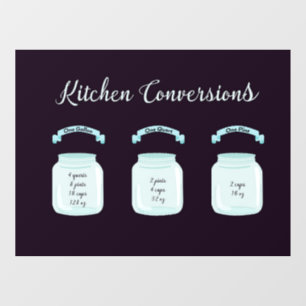 Vinilos Para Cristales Conversiones de cocina Mediciones de recetas útile