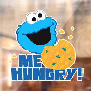 Vinilos Para Cristales Cookie Monster ¡Tengo Hambre!